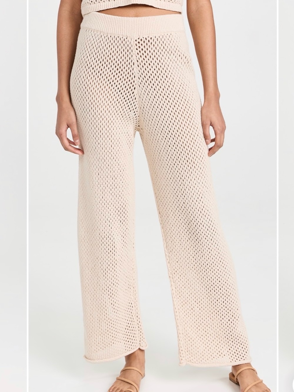 NWT Onia Wide Leg Knit Beach Pants in Cream XL